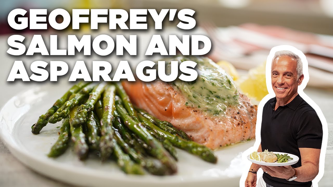 Geoffrey Zakarian's Salmon and Asparagus with Maître D'Hôtel Butter | The Kitchen | Food Network