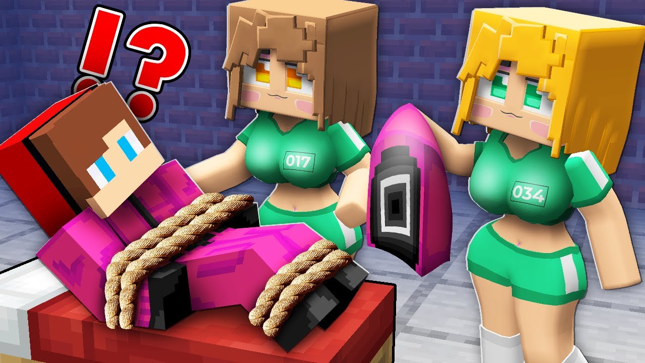 SQUID GAME Girls TRAPPED for JJ Guard in Minecraft - Maizen