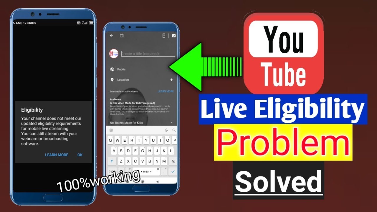 How To Fix YouTube Live Eligibility Error Problem | YouTube Live Streaming Eligibility Problem |