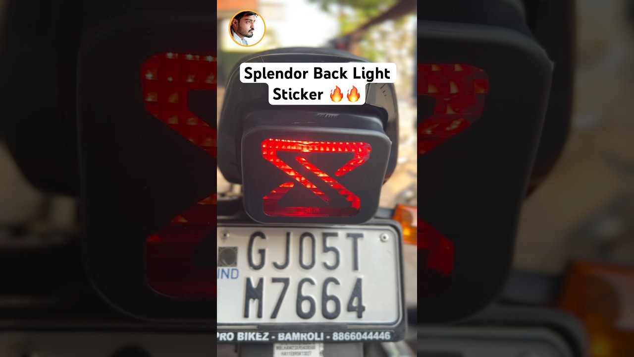 Splendor Back Light Sticker 🔥🔥 #shorts #trending #splendormodified #stickerdesign