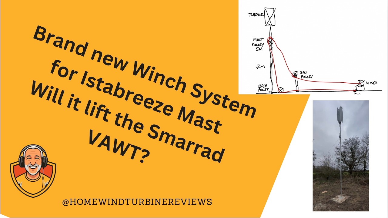 New Turbine iStabreeze Mast Winch and Smaraad VAWT Lift Part 2