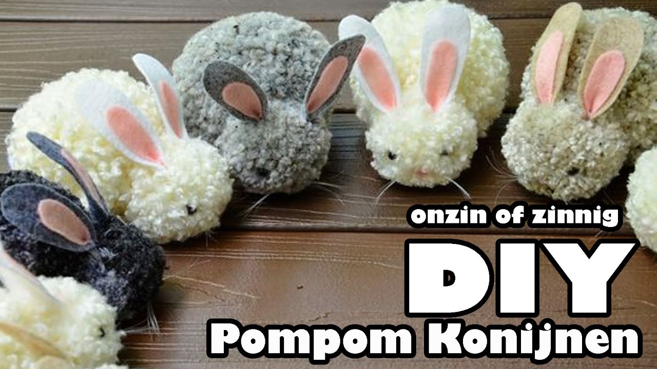 DIY PAAS POMPOM KONIJNEN | ONZIN OF ZINNIG
