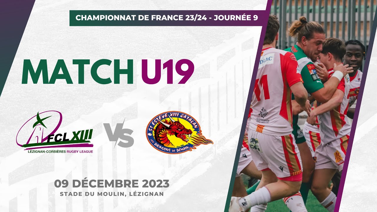 MATCH | U19 Juniors - Lézignan VS Saint-Estève XIII Catalan (J9)