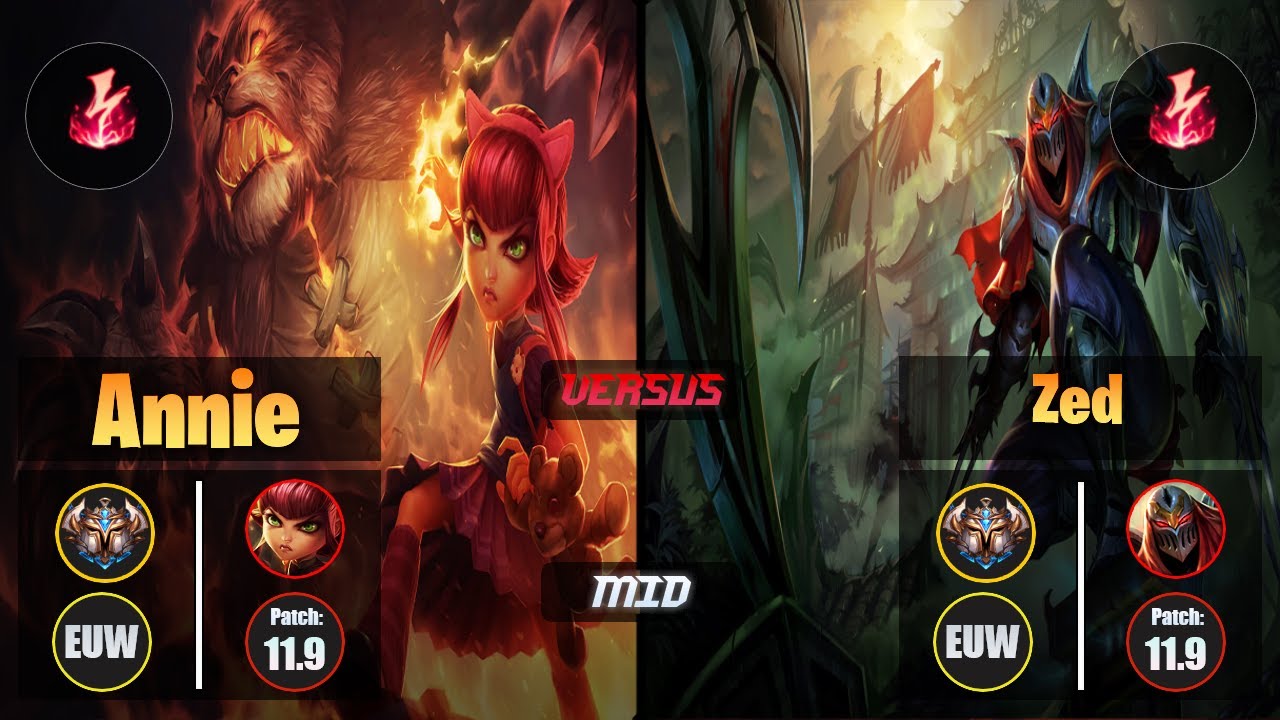 Challenger ANNIE [Electrocute] (Mid) VS  ZED - Challenger EUW Patch 11.9