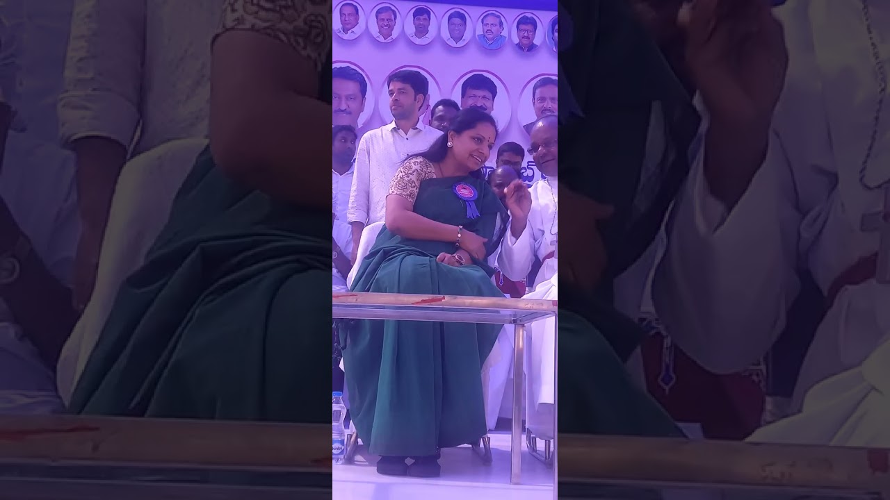 TRS MLC SMT. KAVITHA AKKA AT DALIT CHRISTIAN SAMMELAN.(1)