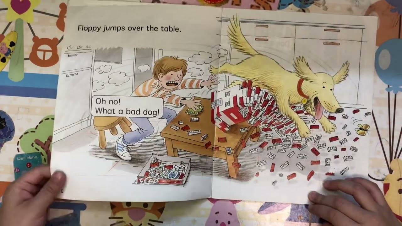 WHAT A BAD DOG! Oxford Story Tree Red Level 1 Biff Chip Kipper Floppy the dog
