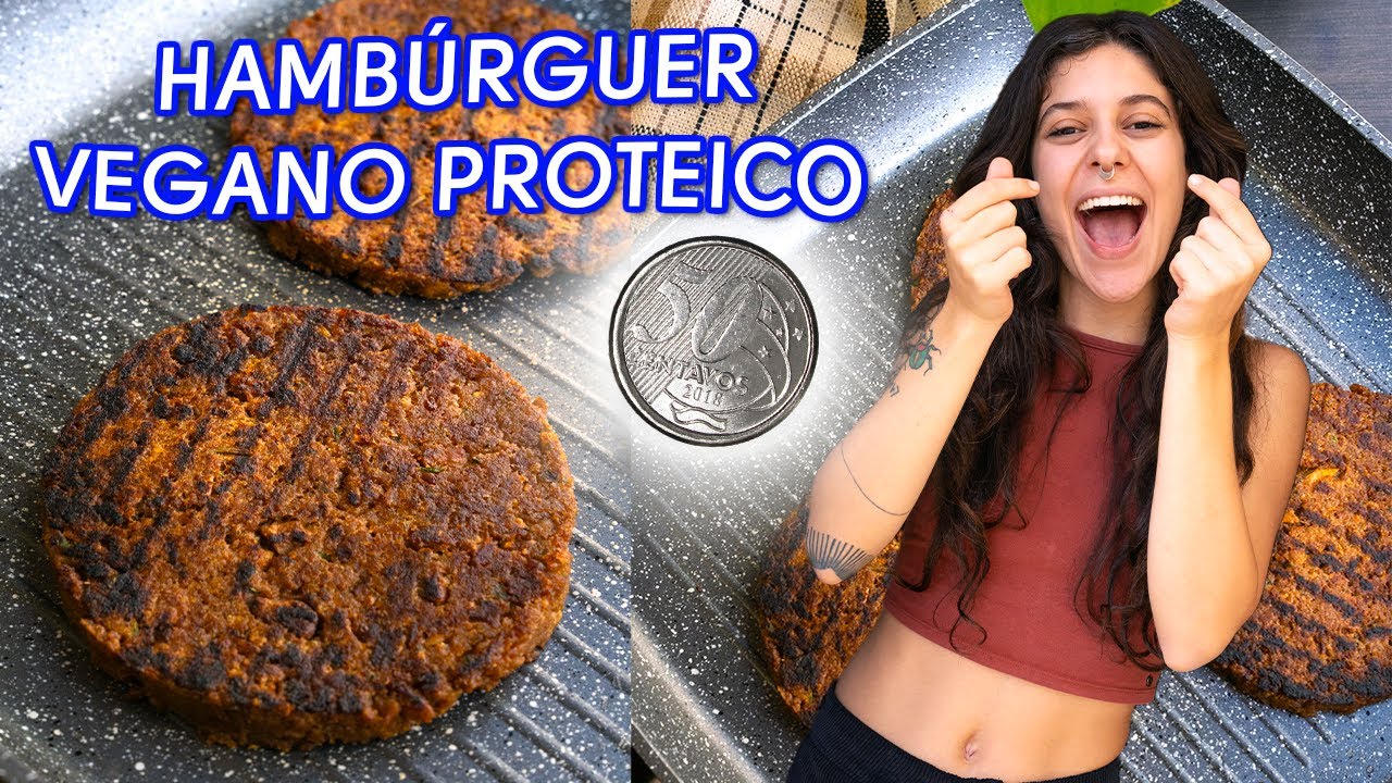 (50 Centavos) Hambúrguer VEGANO PROTEICO com 7,2g de PROTEÍNA 😱