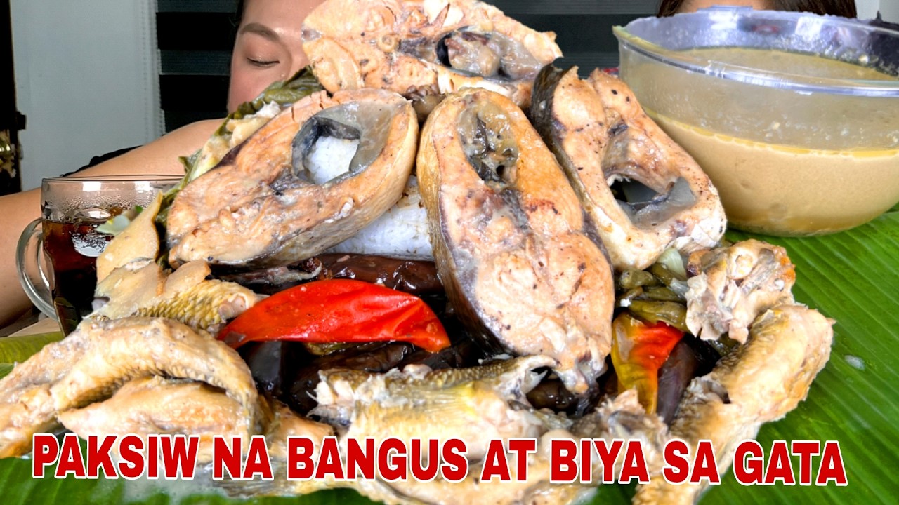 PAKSIW NA BAGUS AT BIYA SA GATA PINOY ALMUSAL | MUKBANG PHILIPPINES | FILIPINO FOOD