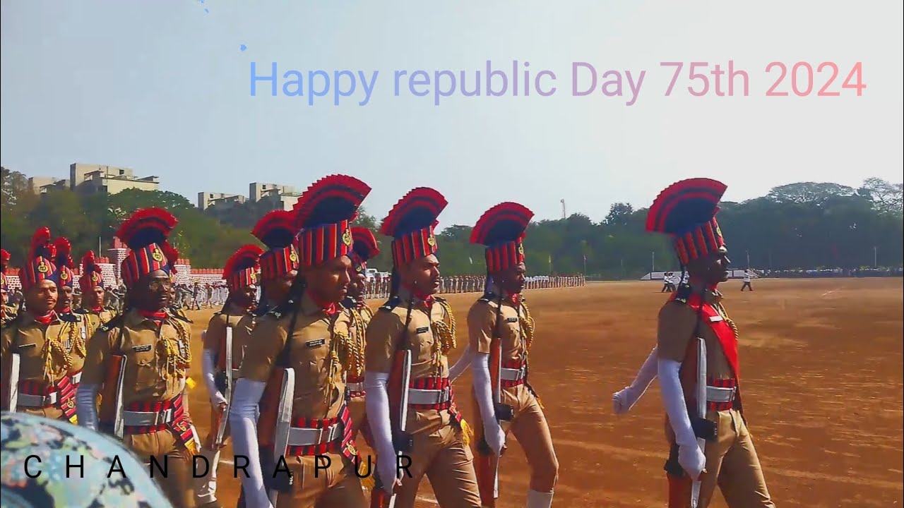 Chandrapur police ground parade republic day 2024