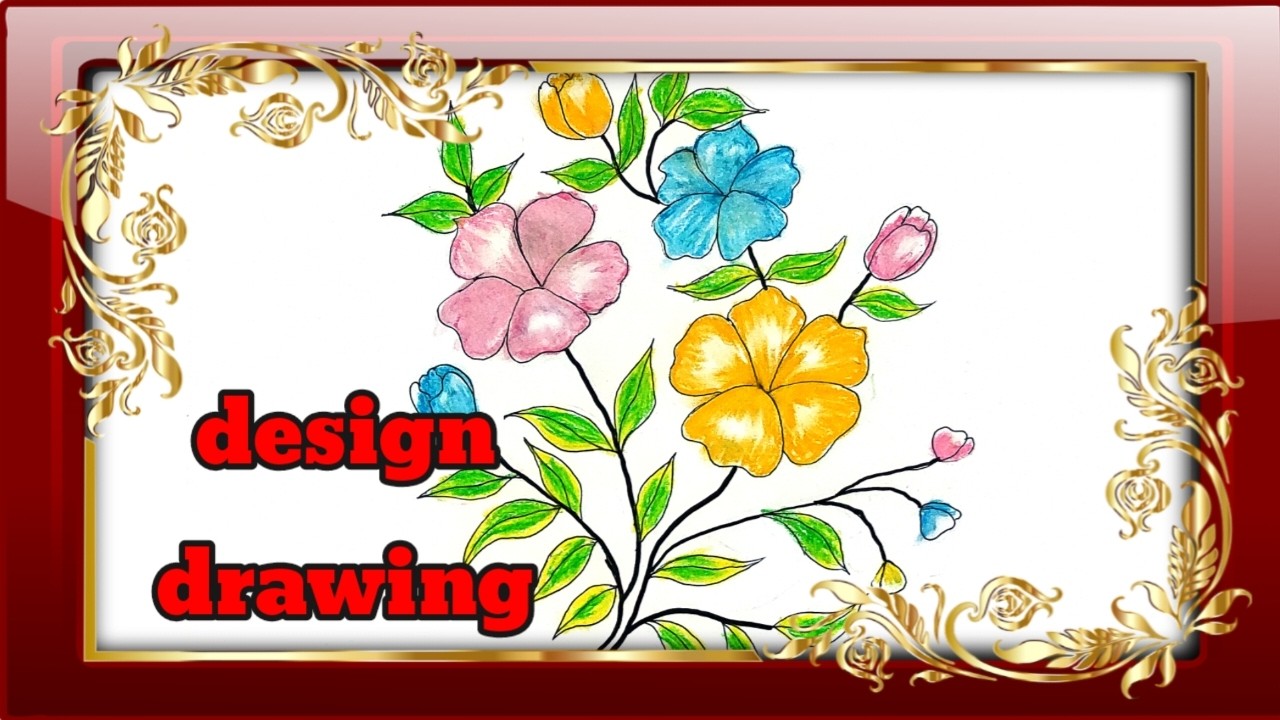 How to draw Flower drawing |Flower Drawing Realistic| Art gallery 14||