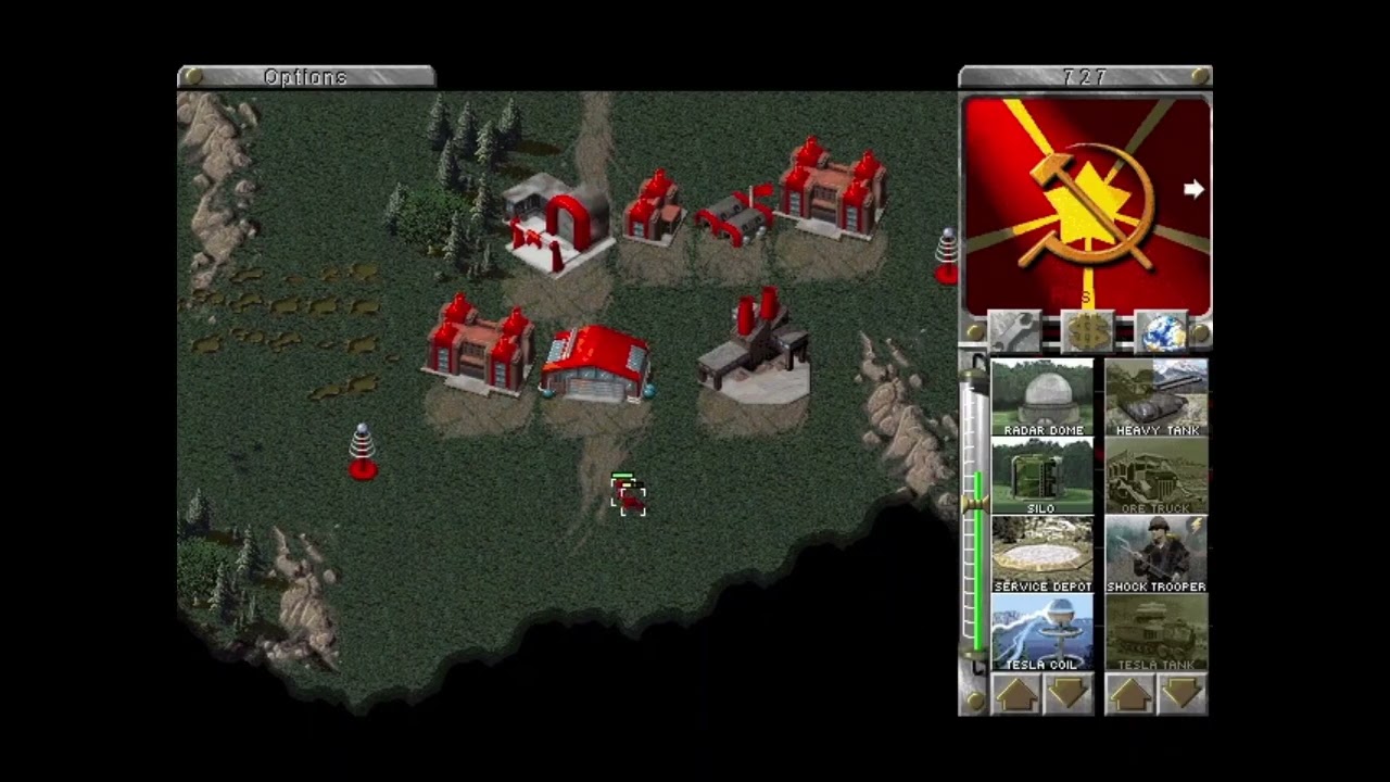 Command and Conquer: Red Alert - Skirmish - Keep off the Grass - Soviets, 4 Teams, Hard