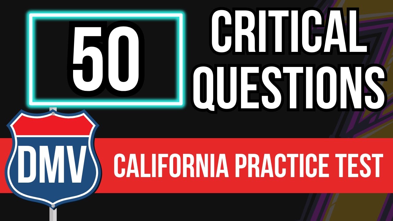 California DMV Practice Test 2026 - For Seniors and New Permit (50 Essential Questions)