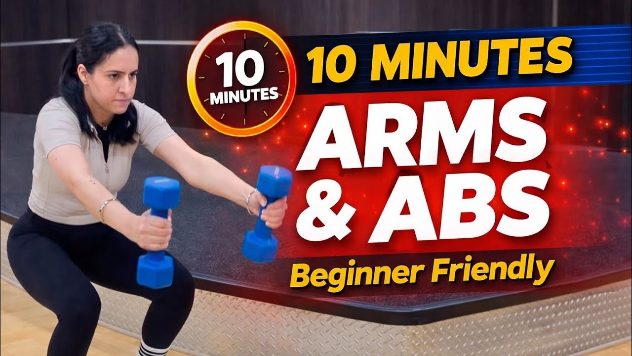 10 MIN Arms & Abs Workout 🔥 No Equipment | Beginner Friendly 