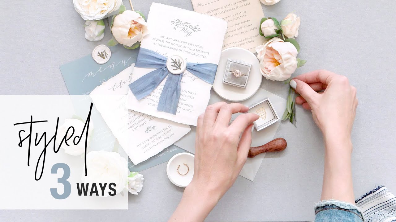 How to Photograph Wedding Invitation Flat Lays (x3) | Wedding Detail Photography Tutorial