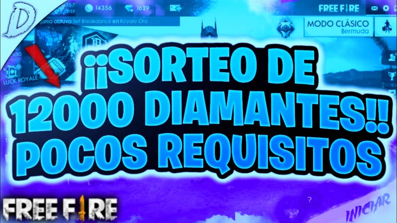 ESTO ES INCREIBLE!! SORTEO DE 12,000 DIAMANTES PARA FREE FIRE ACTUALIZACI&Oacute;N