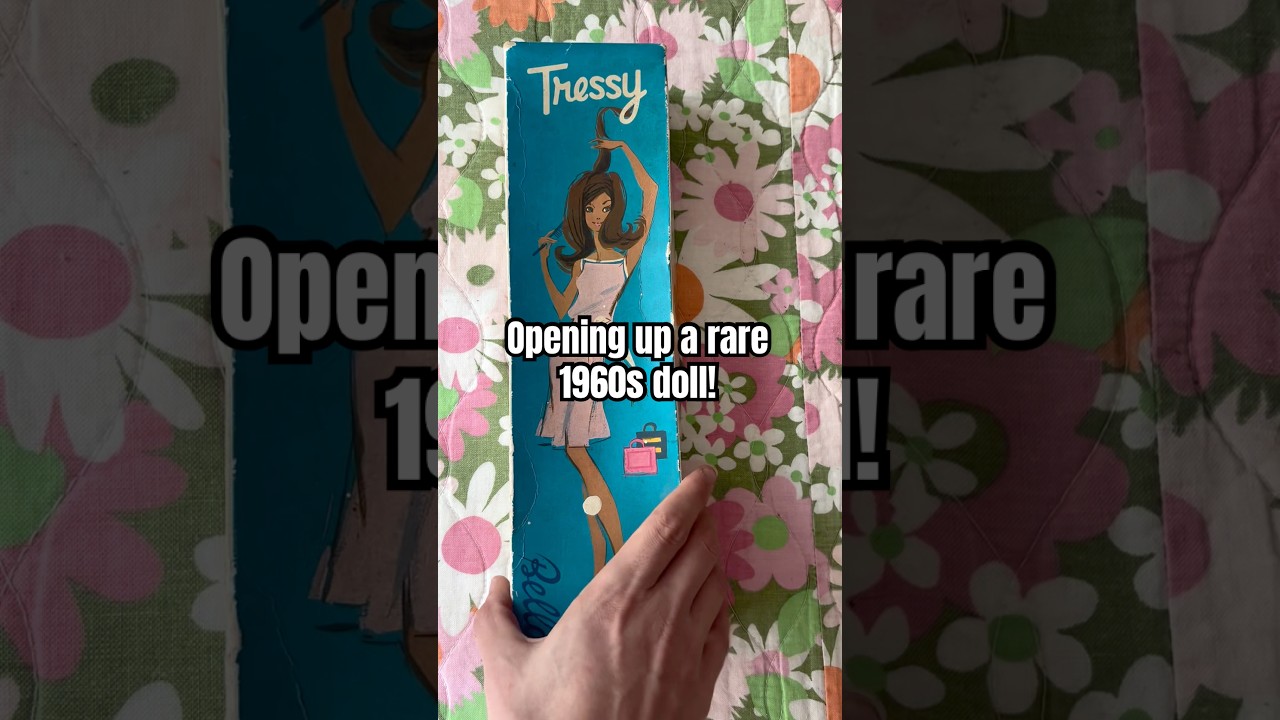 Unboxing a Rare French 60s doll! #kitschy #vintagetoys #1960s #barbie #doll #tressy