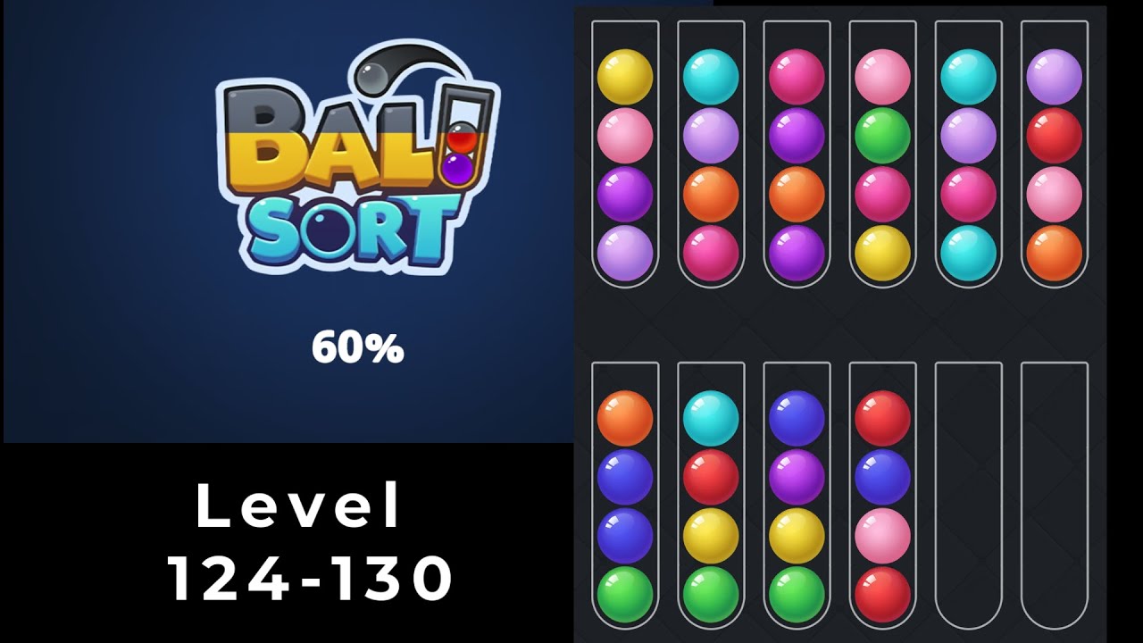 Ball Sort Color Puzzle Game Level 124 - 130 🎮🎮