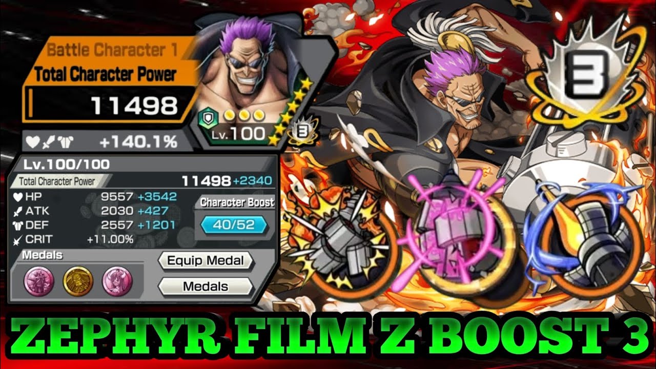 EX ZEPHYR FILM Z BOOST 3 GAMEPLAY | ONE PIECE BOUNTY RUSH | OPBR