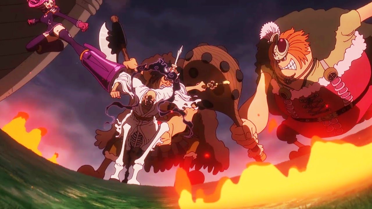 Nusjuro VS Sanji, Franky, Bonney & Giants (English Sub)