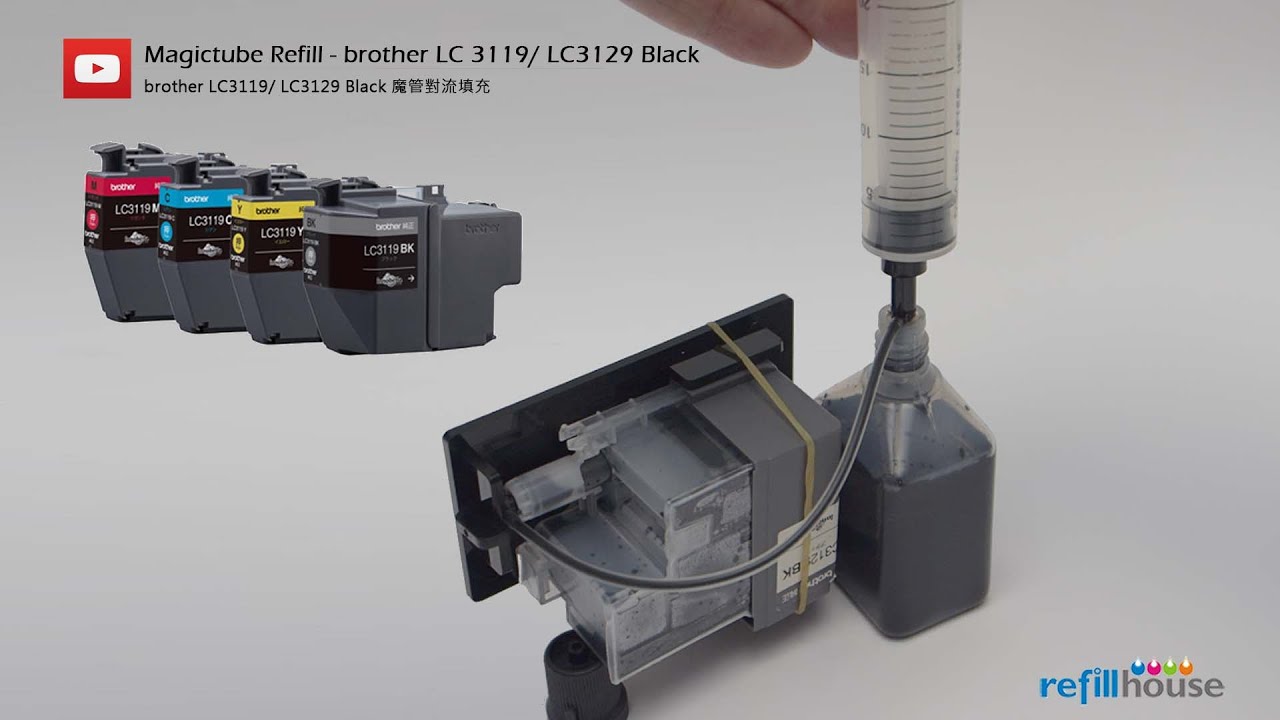 How to refill brother LC 3129 Black Cartridge
