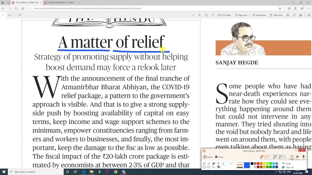 19 MAY 2020 THE HINDU EDITORIAL ONLY FOR BEGINNERS PART-51