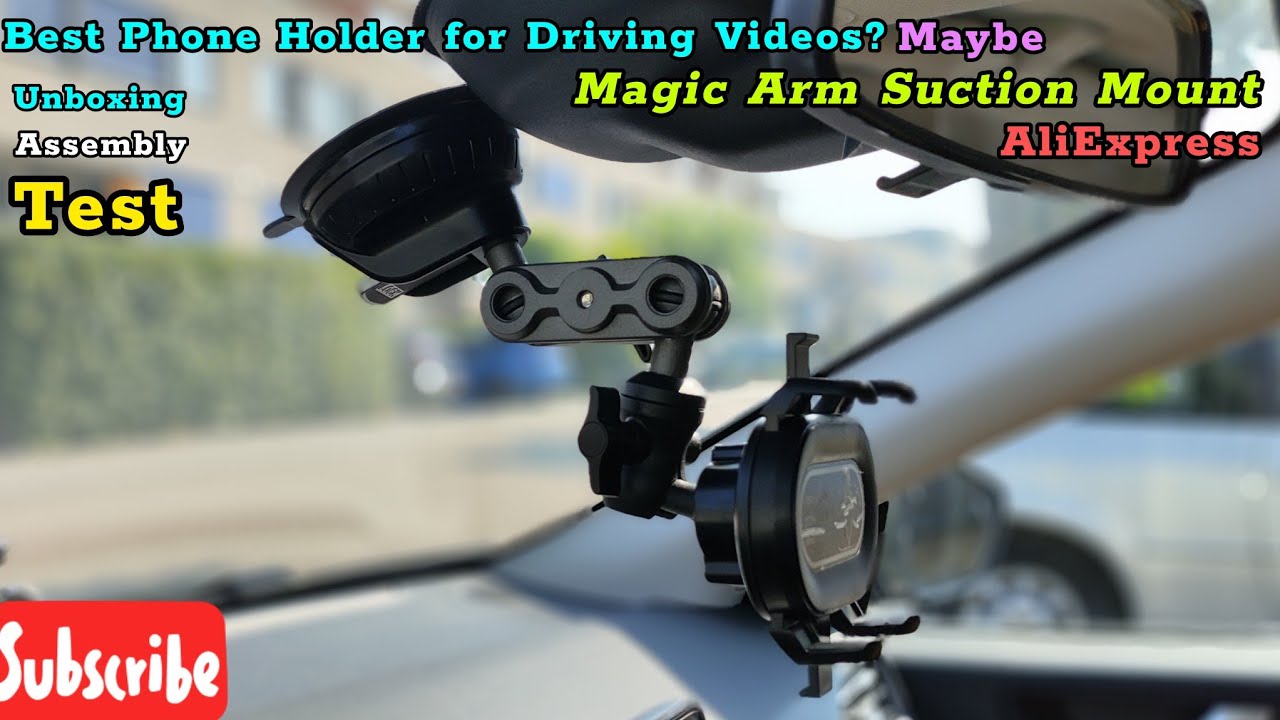 Magic Arm Suction Mount Car Phone Holder. Excellent For Driving Videos (AliExpress)