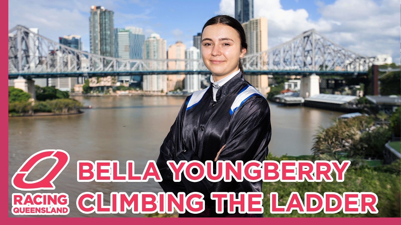 Bella Youngberry climbing the ladder