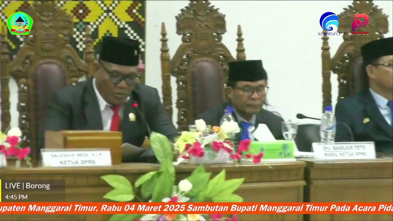 SAMBUTAN BUPATI MANGGARAI TIMUR PADA ACARA PIDATO PERDANA DENGAN DPRD KABUPATEN MANGGARAI TIMUR