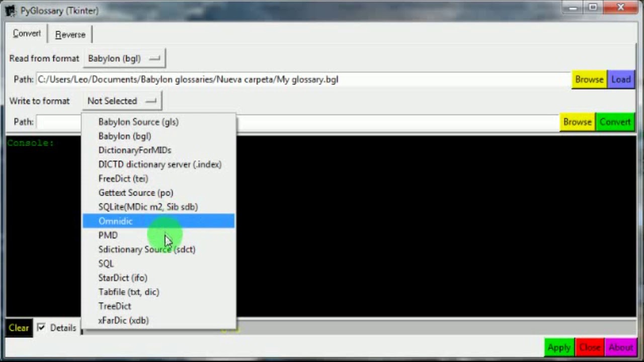Convert Babylon to Stardict dictionary file (bgl to ifo)