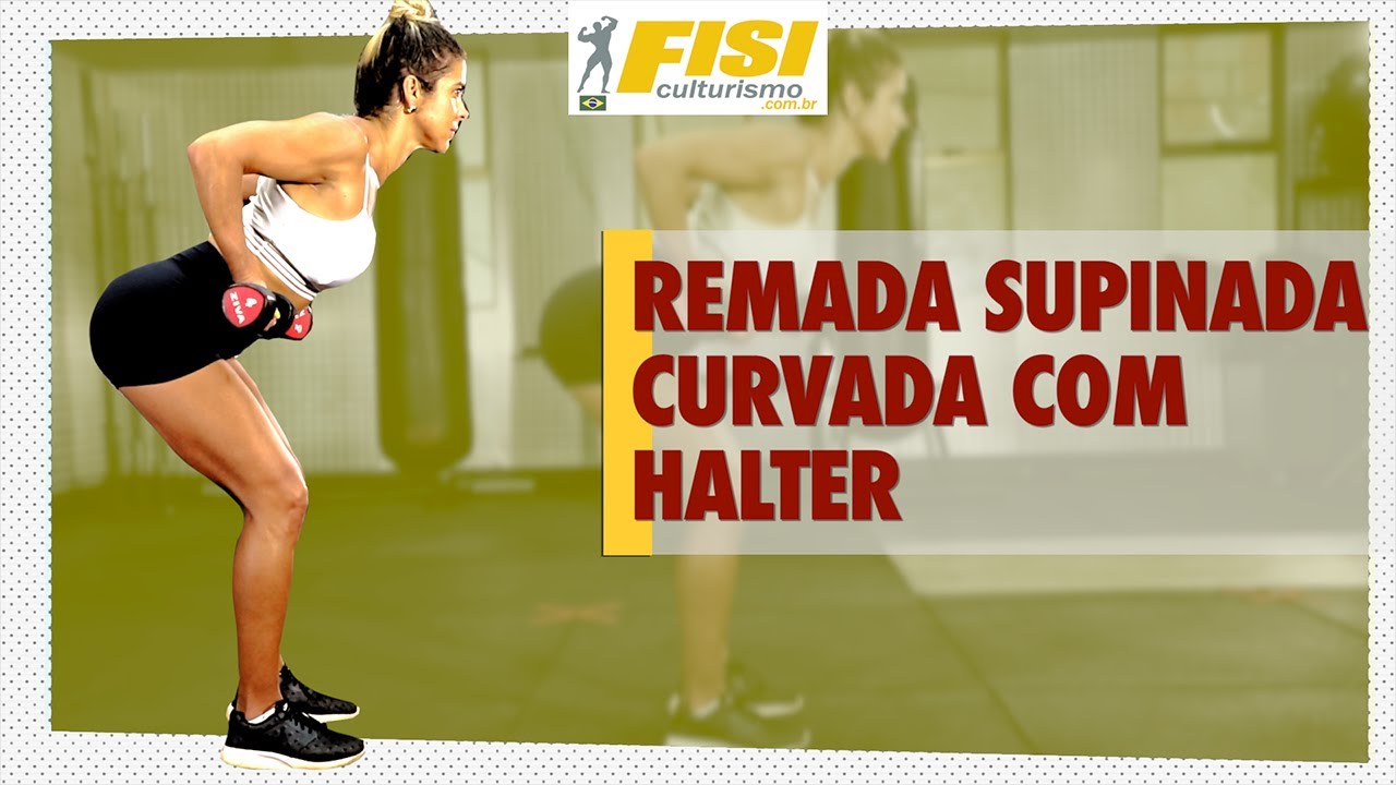 Remada supinada curvada com halter