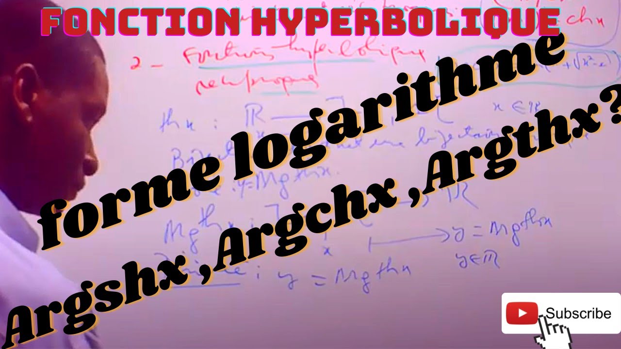 Fonctions hyperboliques Réciproques et logarithme : Cours 3