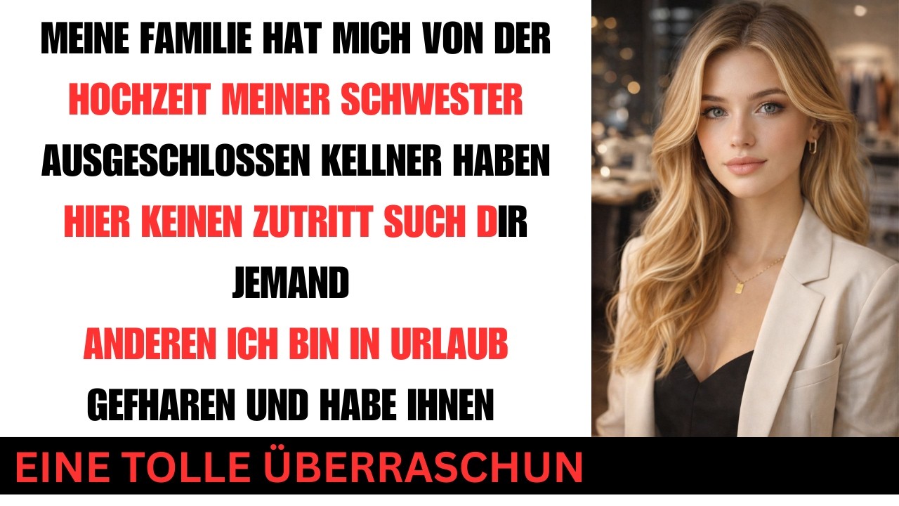 Meine Familie schloss mich von der Hochzeit aus ich flog in den Urlaub dann zerbrach alles