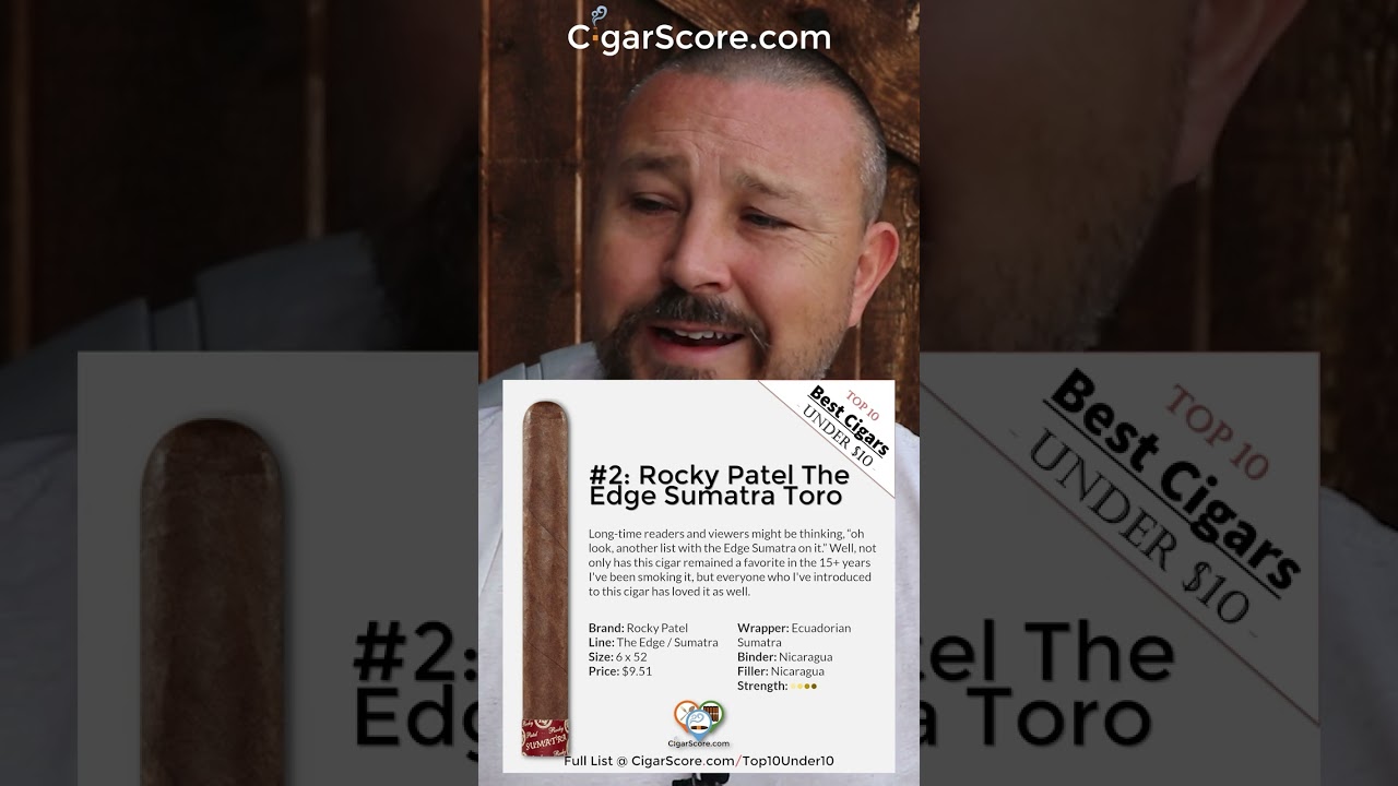 Best Cigars Under $10 (2024) - 2 Rocky Patel The Edge Sumatra #cigar #cigars #cigarscore #shorts