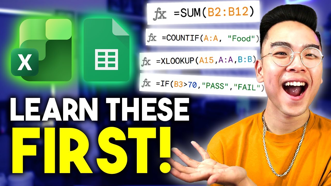10 ESSENTIAL Google Sheets & Excel Formulas EVERYONE Should Know!