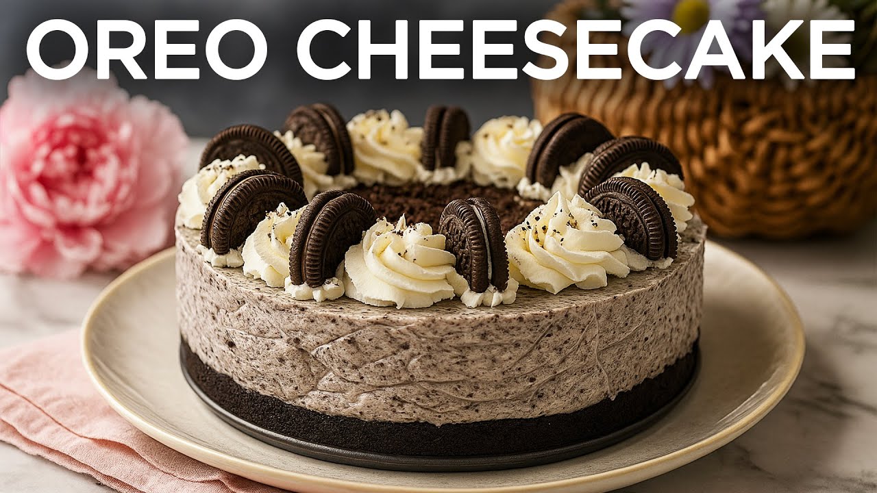 OREO Cheesecake Recipe | bake with me ❤️