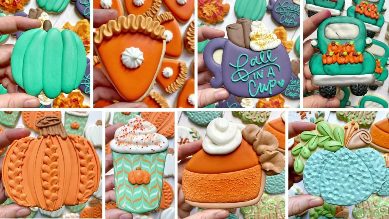 Pumpkin Spice Latte ~ all of my favorite PSL cookies decorated with royal icing!