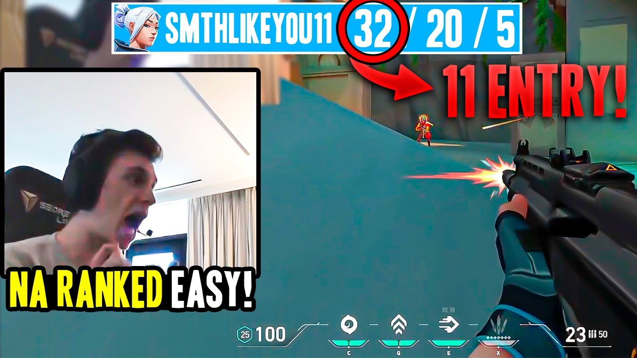 PRX Something Destroying NA Ranked With 32 Kills (11 Entry) on Jett ft. EmilShe1n | VALORANT