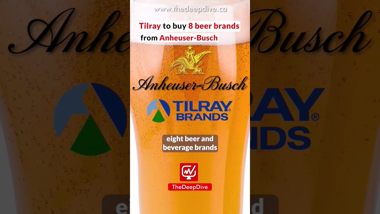 Tilray to buy 8 beer brands from Anheuser-Busch #shorts  #trending #viral #news #youtubeshorts
