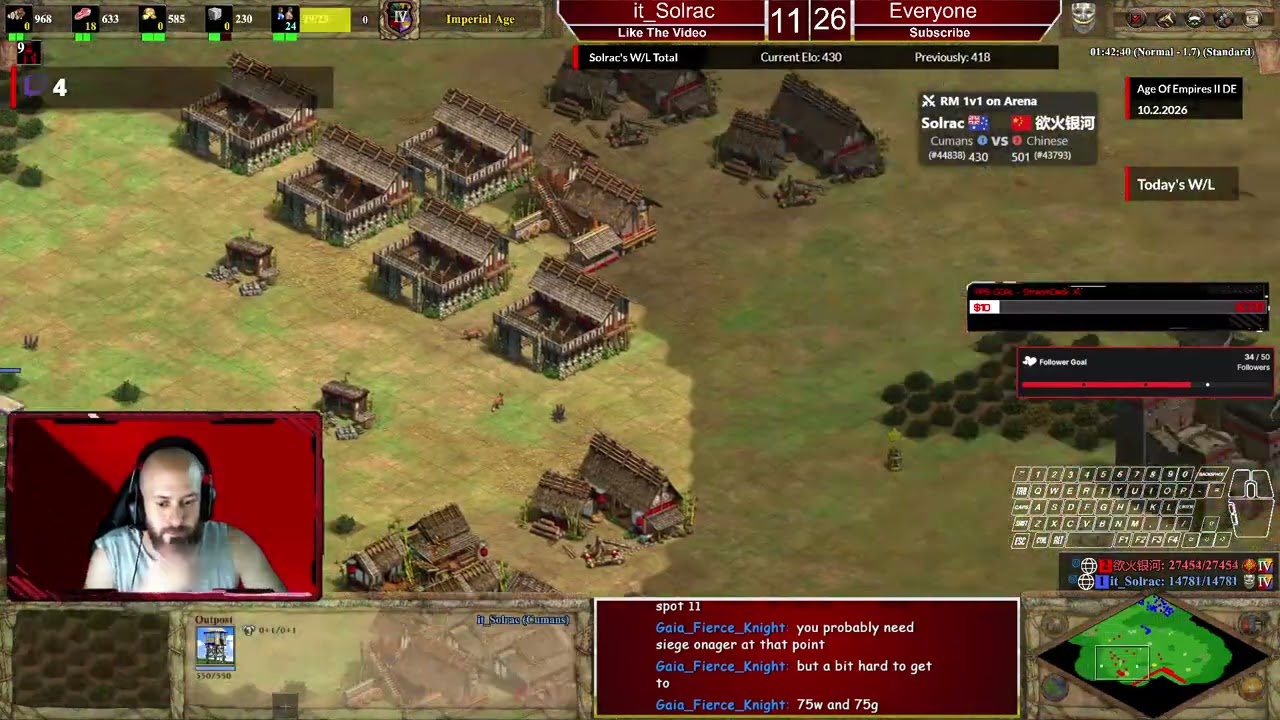 it_Solrac VOD -AoE2 DE ranked 1v1's! (Part 5/8)