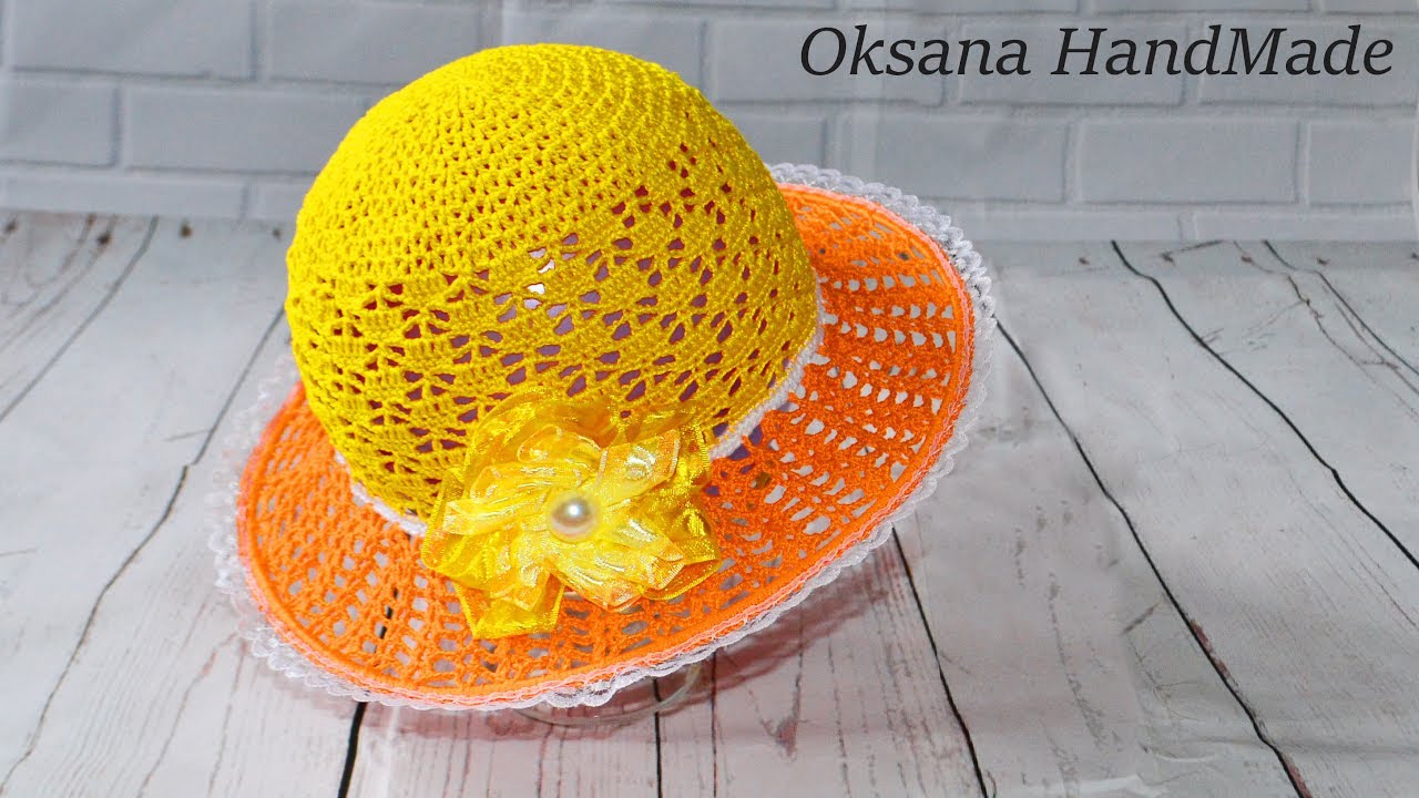 Шляпа крючком.Мастер класс. Hat crochet