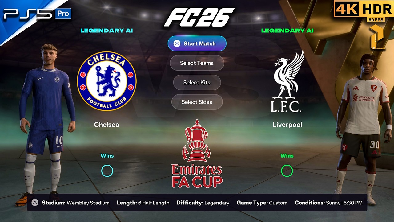 Chelsea vs Liverpool – FA Cup Final Thriller | FC 26 PS5 4K HDR #fc26 #ps5 #4k #football #viral #fyp