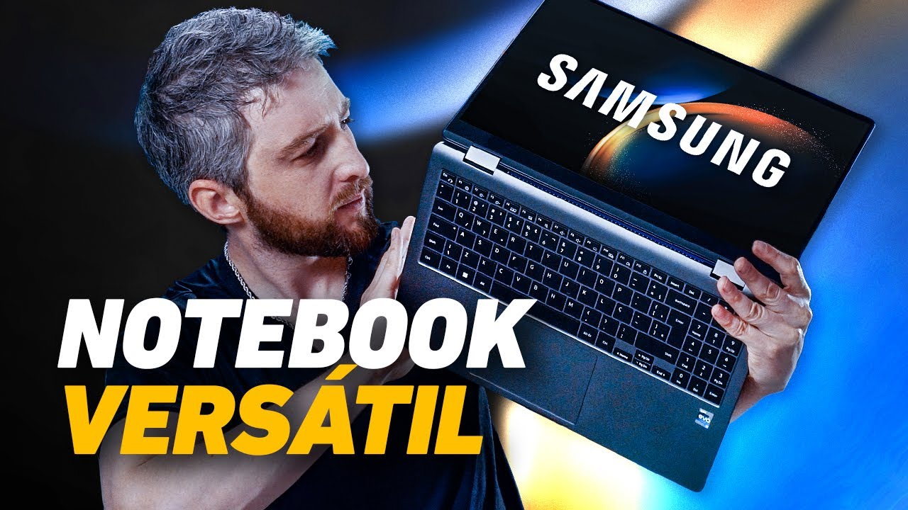Unboxing Notebook 2 em 1 Samsung Galaxy Book3 360 com tela touch AMOLED para designers e fotógrafos
