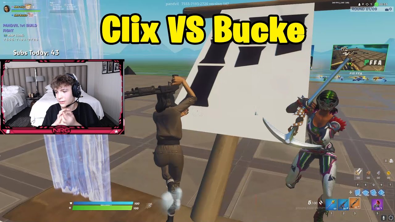 Clix VS NRG Bucke 1v1 Buildfights!