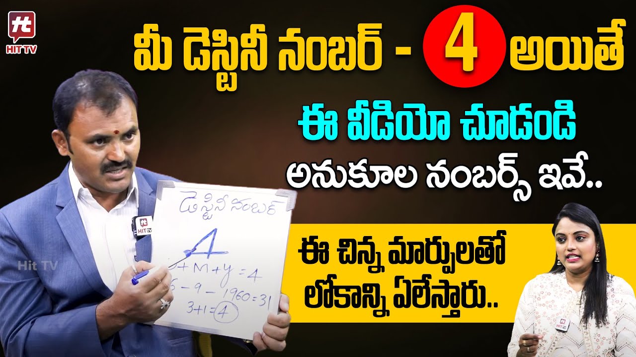 Complete Details about Destiny number 4 in telugu || Numerologist Wishwamk Sen | HitTV Bhkathi Life