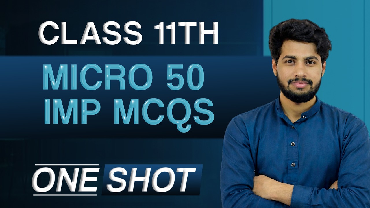 CLASS 11 MICRO IMP MCQS EXPLANATION || MOST IMP MCQS SOLUTION|| PYQ MCQS | TOP 30 MCQS || MOHD ARBAZ