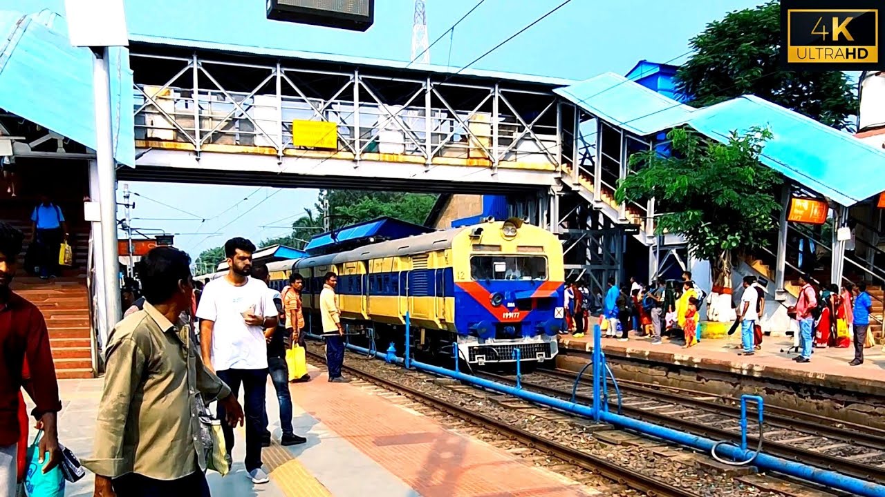 Godda Sealdah MEMU Passenger Train Arrival Before Time at Rampurhat Station 