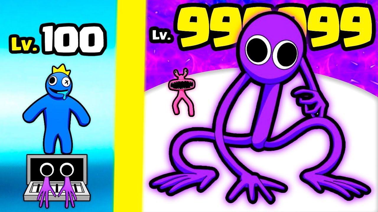 As evoluções dos RAINBOW FRIENDS (Qual o mais forte?) → Merge Master: Rainbow Friends