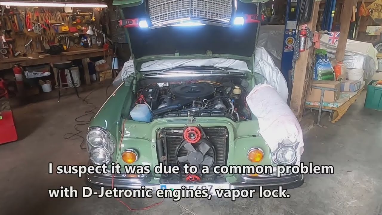 1972 Mercedes Benz 280 SE 4.5 Vapor Lock Investigation & Checking Condition of Flexible Fuel Lines