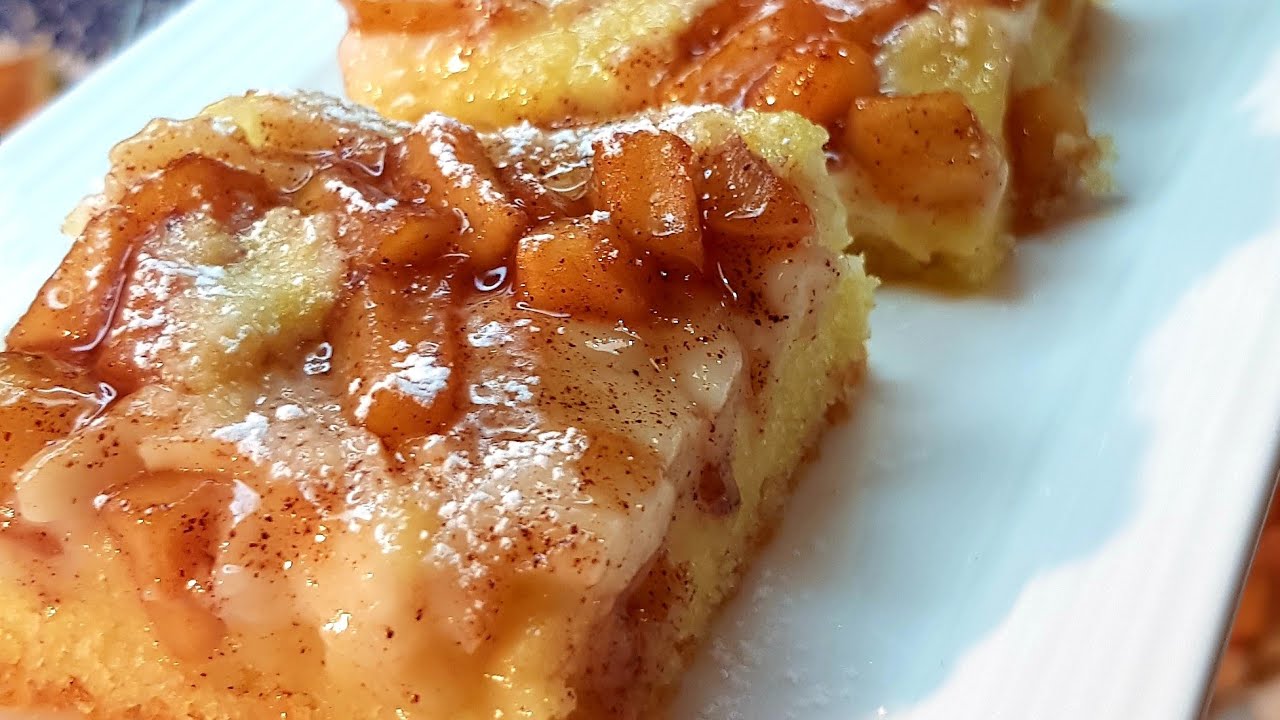 شیرینی سیب و دارچین با کرم,  Apple cinnamon desert with cream,dolce al mele e cannella con crema