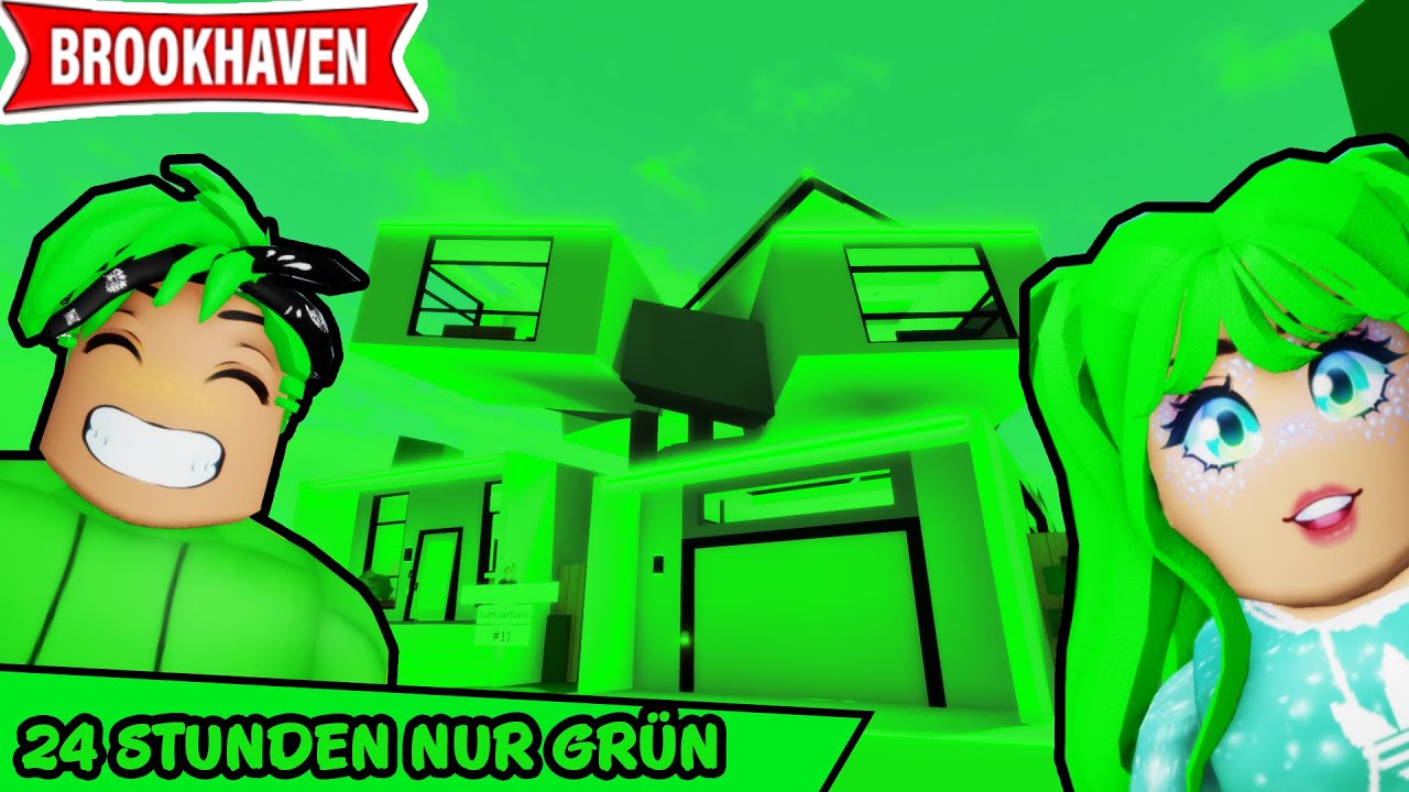 24 STUNDEN NUR GRÜN CHALLENGE IN BROOKHAVEN 💚 [Roblox Brookhaven 🏡RP Deutsch]